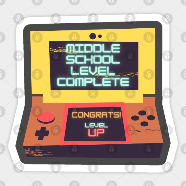 Middle School Level Complete Gamer Sticker by artist369